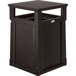 Suncast Commercial 35 Gallon Resin Waste Receptacle with Covered Lid, Customizable